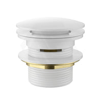 #Gloss White P&P Pop-Up 40mm Bath Waste with Removable Waste Overflow