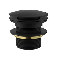 #Matt Black P&P Pop-Up 40mm Bath Waste with Removable Waste Overflow