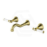 IKON Clasico 1/4 Turn Wall Mounted Basin/Bath Tap Set Variant Colour Available, Brass/Ceramic Handle