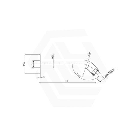 Otus Slimline 182/220mm Stainless Steel Bath Spout