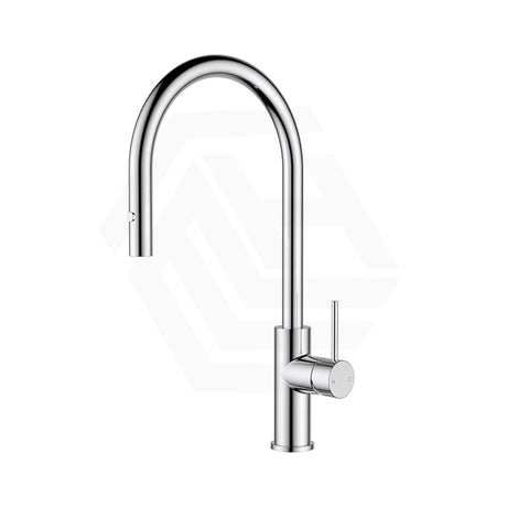 #Chrome Otus Slimline Stainless Steel Gooseneck Pull-Out Sink Mixer