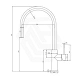 Otus Slimline Stainless Steel Gooseneck Pull-Out Sink Mixer