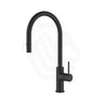 #Matt Black Otus Slimline Stainless Steel Gooseneck Pull-Out Sink Mixer