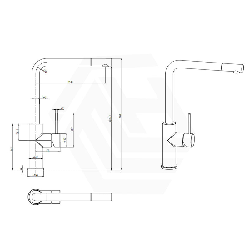 Otus Slimline Straight Neck Pull-Out Sink Mixer
