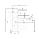 Otus Slimline Short Basin Mixer Curved Spout Variant Colour Available