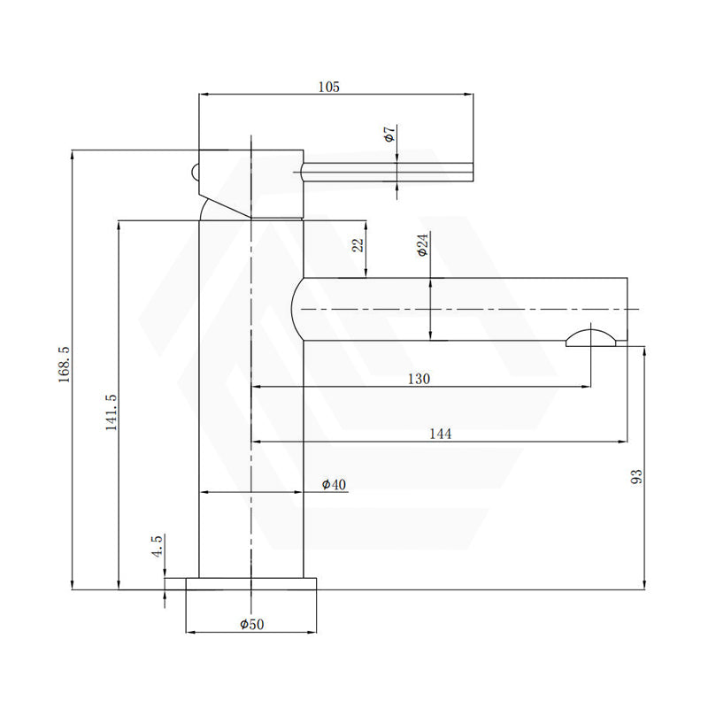 Otus Slimline Short Basin Mixer Straight Spout Variant Colour Available