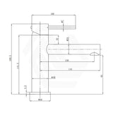 Otus Slimline Short Basin Mixer Straight Spout Variant Colour Available