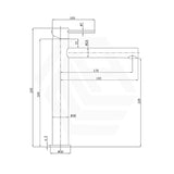 Otus Slimline High Rise Basin Mixer Straight Spout In Various Colours