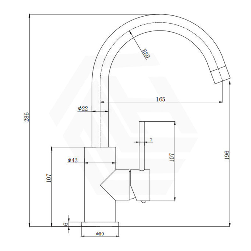 Otus Slimline Gooseneck Basin Mixer In Various Colours