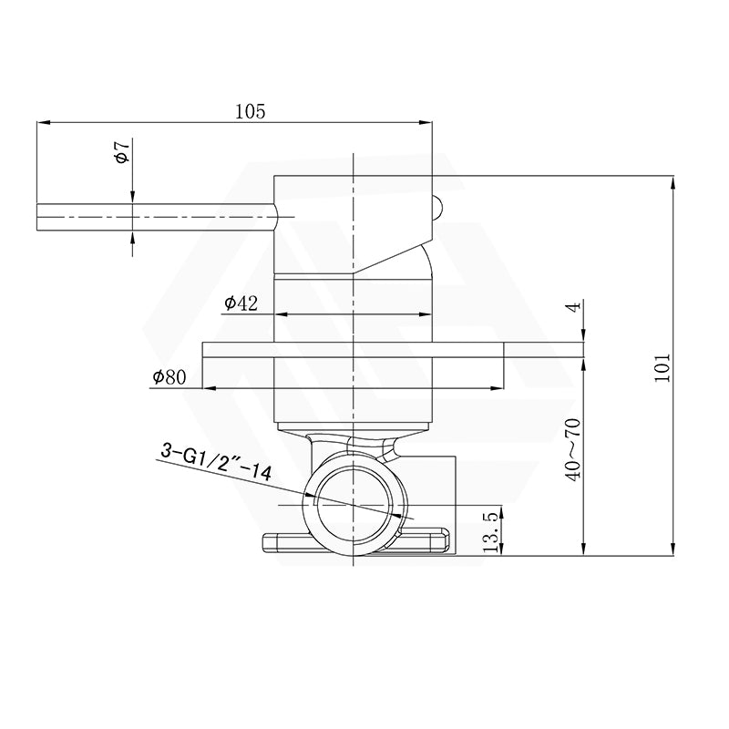 Otus Slimline Round Stainless Steel Lever Up Wall Mixer Variant Colour Available