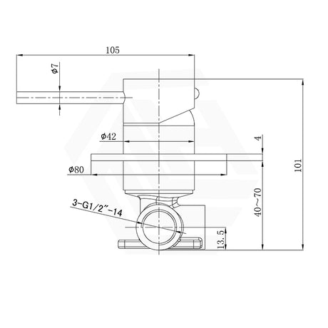 Otus Slimline Round Stainless Steel Wall Mixer