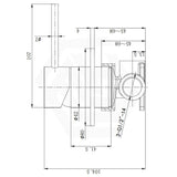 Otus Slimline Round Stainless Steel Lever Up Wall Mixer Variant Colour Available