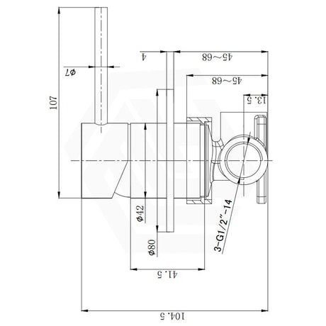Otus Slimline Round Lever Up Wall Mixer Trim Kit