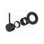 #Matt Black Otus Slimline Lever Up Wall Mixer Body Only