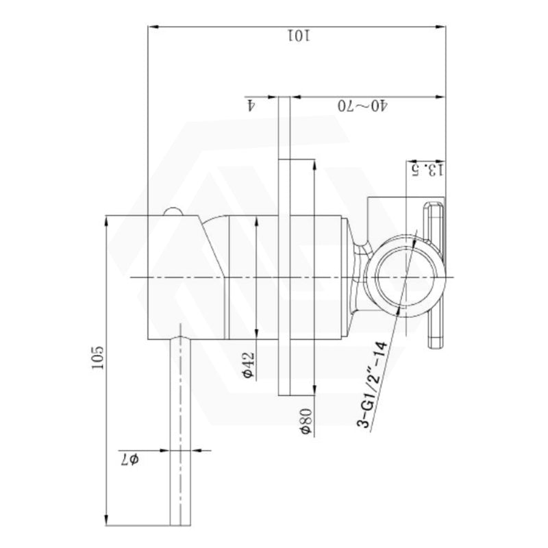Otus Slimline Round Stainless Steel Wall Mixer Available In Various Colors
