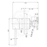 Otus Slimline Round Stainless Steel Wall Mixer Available In Various Colors