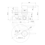 Otus Slimline Round Stainless Steel Wall Mixer with Diverter Variant Colour Available