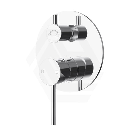 Otus Slimline Round Stainless Steel Wall Mixer with Diverter Variant Colour Available