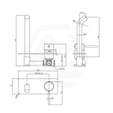 Otus Slimline 182mm/220mm Wall Basin Mixer with Spout Variant Colour Available