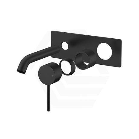 #Matt Black Otus Slimline Wall Mixer with Spout Rough-In Body Only