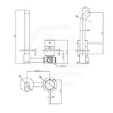 Otus Slimline Wall Mixer Spout Set with Separate Cover Plates Variant Colour Available