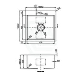 Eden 480X500X230Mm Handmade Single Bowl Kitchen/Laundry Sink Stainless Steel 304 Above/Undermount