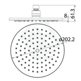 Cora 200Mm Round Brass Chrome Shower Head Heads
