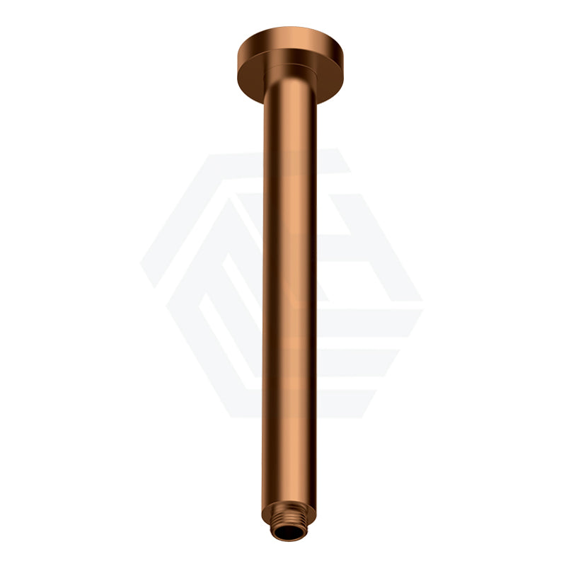 312mm Round 304 Stainless Steel Vertical Shower Arm - Brushed Copper