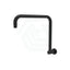 Round Rectangle Curved Matt Black Brass Shower Arm Arms