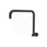 Round Rectangle Curved Matt Black Brass Shower Arm Arms