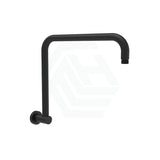 Round Rectangle Curved Matt Black Brass Shower Arm Arms