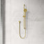 G#4(Gold) Cora Brushed Gold Round Sliding Handheld Shower Head On Rail With Water Inlet