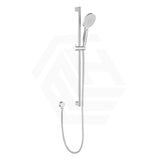 Stainless Steel Cora Round Sliding Handheld Shower Head On Rail With Water Inlet