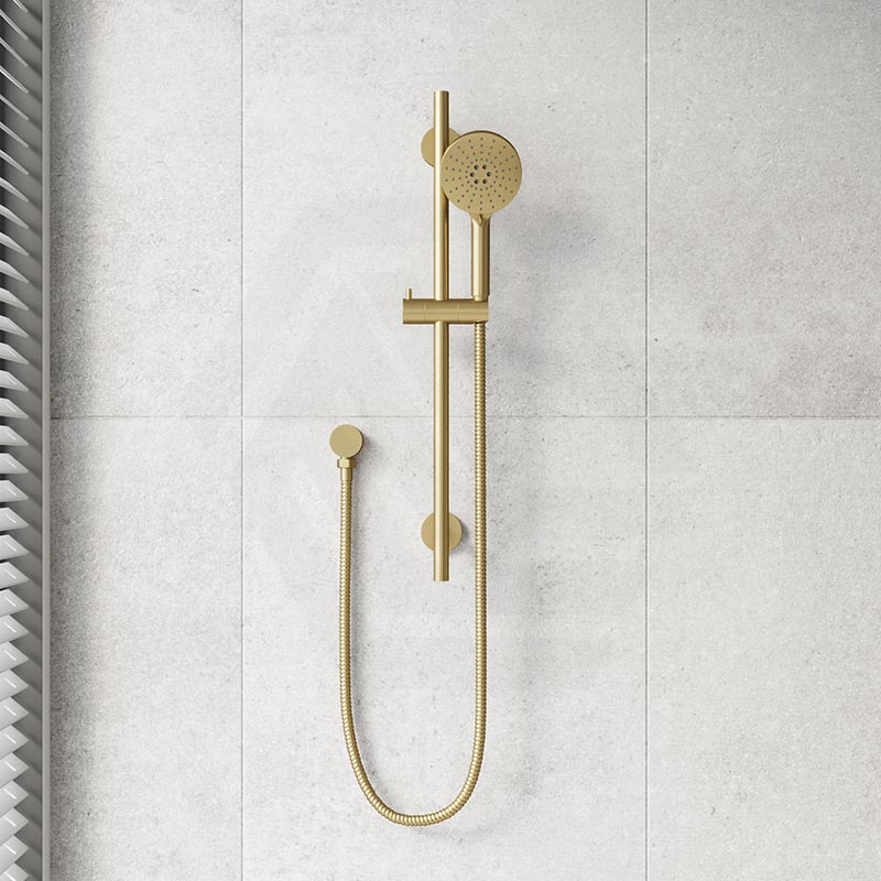 Otus Slimline Round Handheld Shower on Sliding Rail with Water Inlet Variant Colour Available