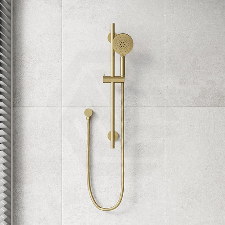 Otus Slimline Round Handheld Shower on Sliding Rail with Water Inlet Variant Colour Available