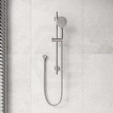 Otus Slimline Round Handheld Shower on Sliding Rail with Water Inlet Variant Colour Available