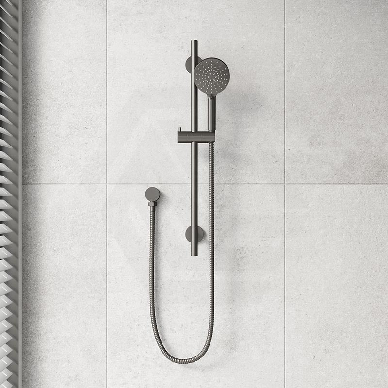 Otus Slimline Round Handheld Shower on Sliding Rail with Water Inlet Variant Colour Available