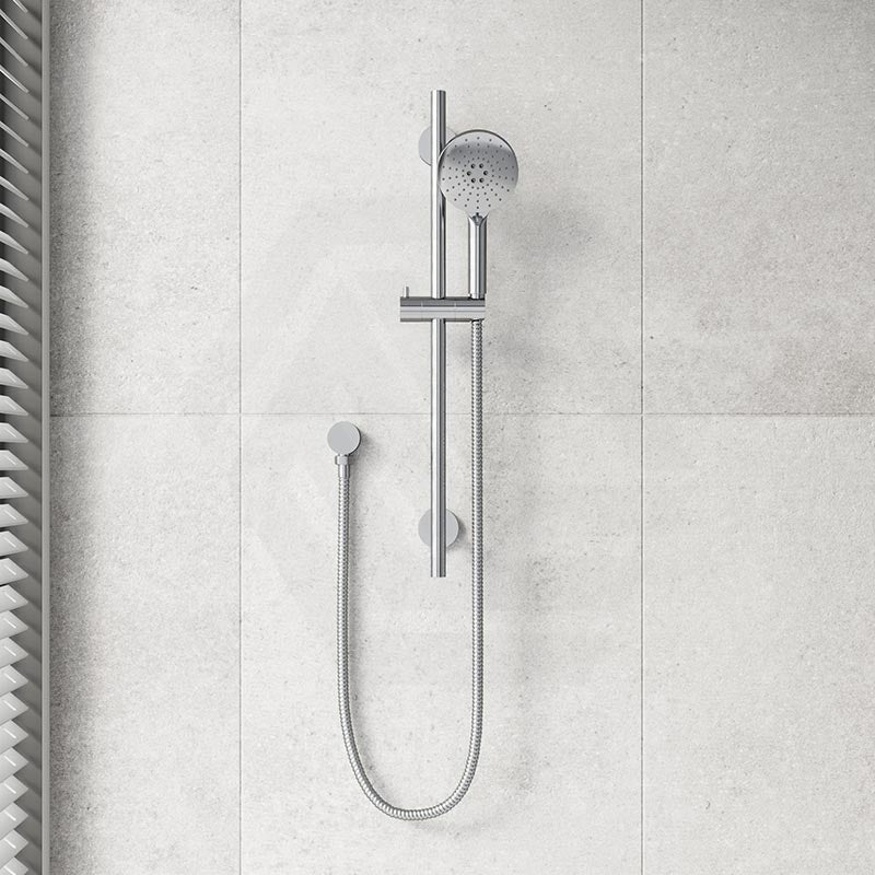 Otus Slimline Round Handheld Shower on Sliding Rail with Water Inlet Variant Colour Available