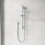 Otus Slimline Round Handheld Shower on Sliding Rail with Water Inlet Variant Colour Available