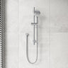 Otus Slimline Round Handheld Shower on Sliding Rail with Water Inlet Variant Colour Available