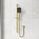 IKON Ceram Square Sliding Shower Rail with 3 Functions Handheld Shower Set Variant Colour Available
