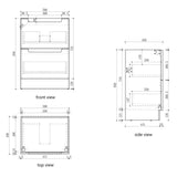600-1800mm Aulic Lovina Fluted Freestanding Vanity with Kickboard Finger Pull Drawers Harvest Oak