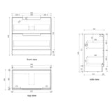600-1800mm Aulic Lovina Fluted Freestanding Vanity with Kickboard Finger Pull Drawers Harvest Oak