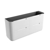 750-1800mm Aulic Curva Fluted Curved Freestanding Vanity with Kickboard Finger Pull Drawers Matt White