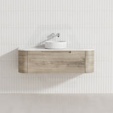 750 - 1800Mm Hamilton Wall Hung Curved Vanity Minimalistic Style Cabinet Only For Bathroom Matt