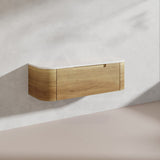 1200mm Aulic Carita Wall Hung Vanity Natural Timber Grains Stone Top Bathroom Available