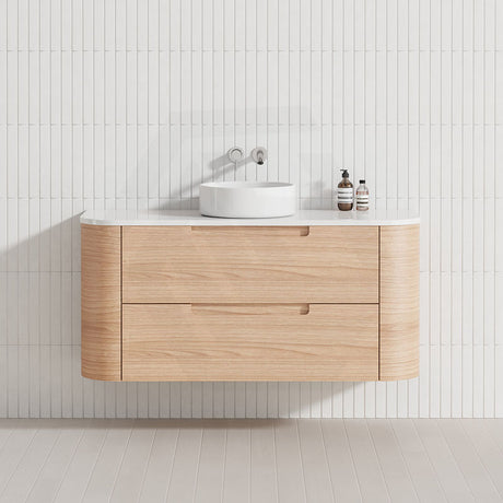 750-1800mm Aulic Briony Wall Hung Vanity Drawer Timber Plywood Cabinet Mia Finish & Stone Top