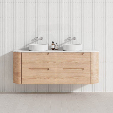 750-1800mm Aulic Briony Wall Hung Vanity Drawer Timber Plywood Cabinet Mia Finish & Stone Top