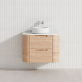 750-1800mm Aulic Briony Wall Hung Vanity Drawer Timber Plywood Cabinet Mia Finish & Stone Top