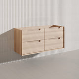 1200mm Aulic Ainsley Wall Hung Vanity Natural Timber Grains Mia Finish & Stone Top Bathroom Available